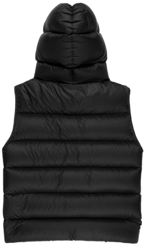 Rick Owens 'Black' Gimp Zip-Up Puffer Vest