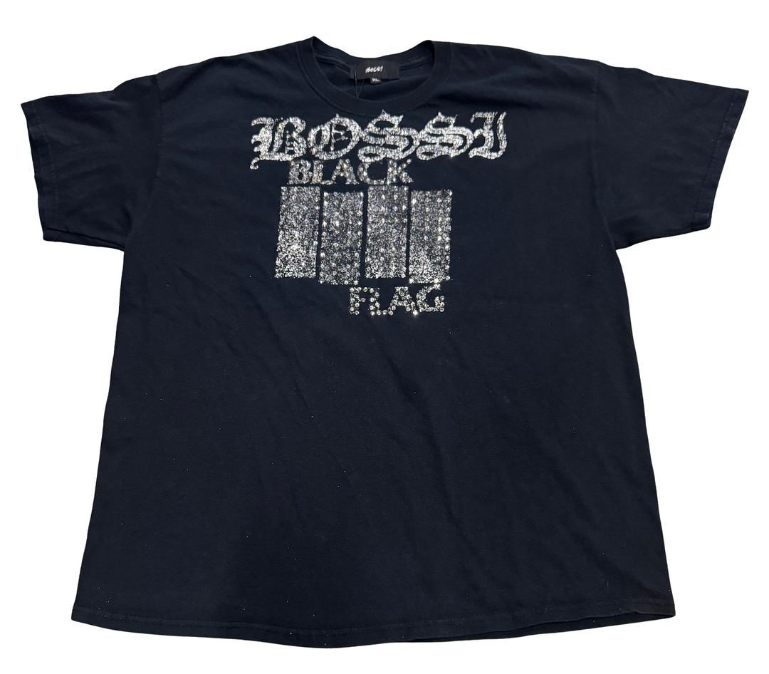 Bossi 'Black Flag' Vintage Rhinestone Tee