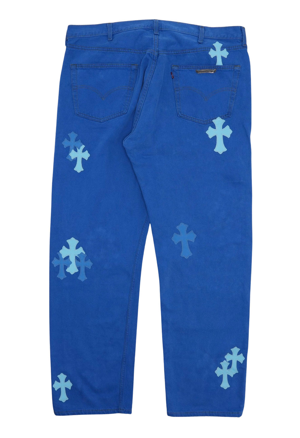 Chrome Hearts 'Blue Cross Patch' Blue Levi's 501 Jeans