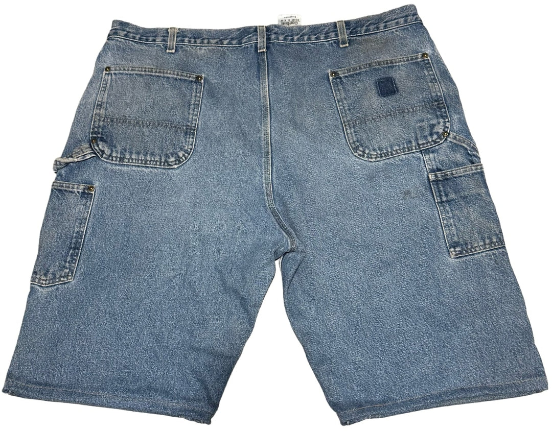 Carhartt 'Blue Denim' Distressed Double Knee Carpenter Shorts