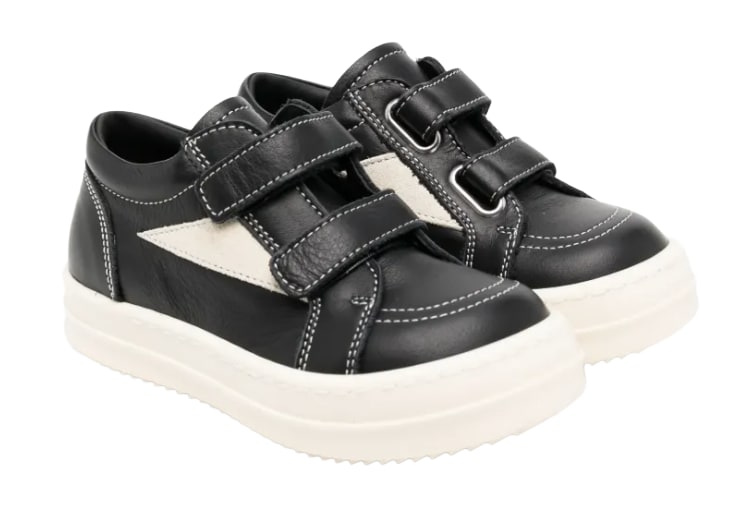 Rick Owens 'Black Leather' Baby Geo Sneaks