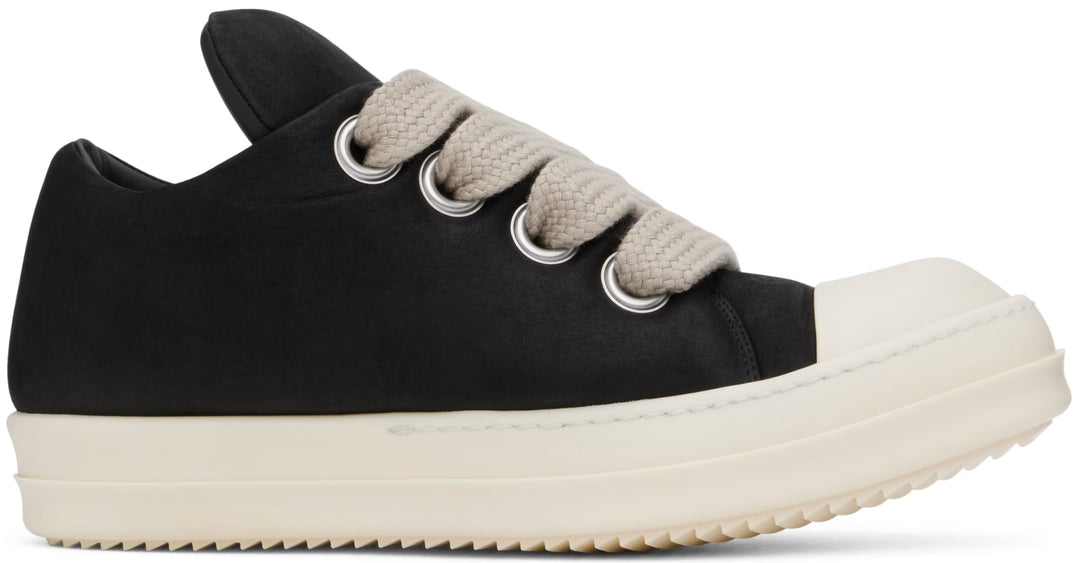 Rick Owens 'Black' Padded Nubuck Jumbo Low Sneaker