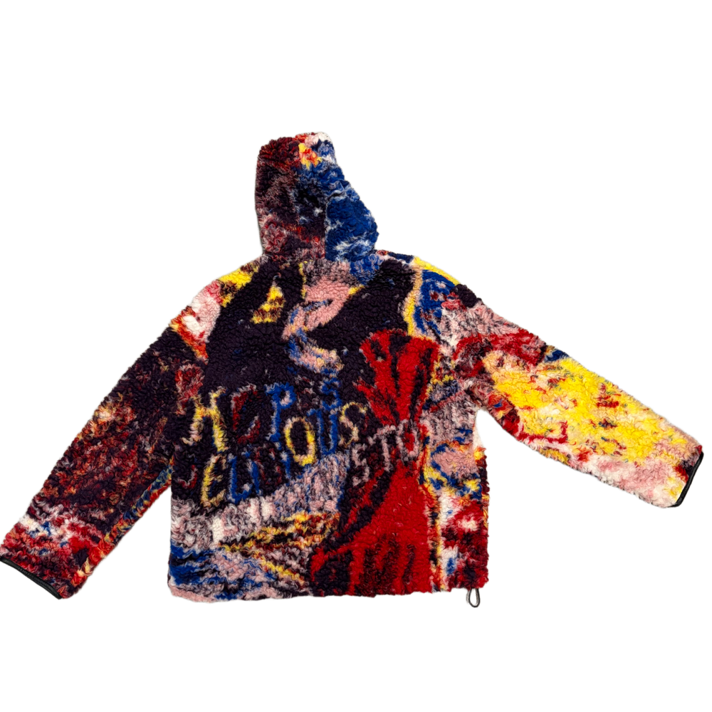 Loewe 'Multicolor' Logo Wool Blend Hooded Jacket