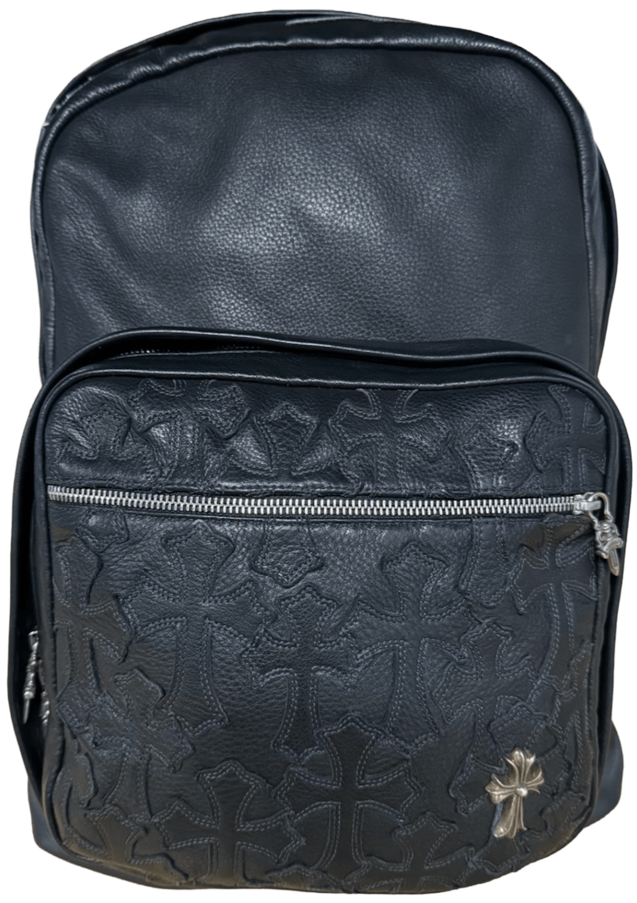 Chrome Hearts 'Cemetery' Black Leather Cross Patch 7th Grade Backpack – Showroom LA