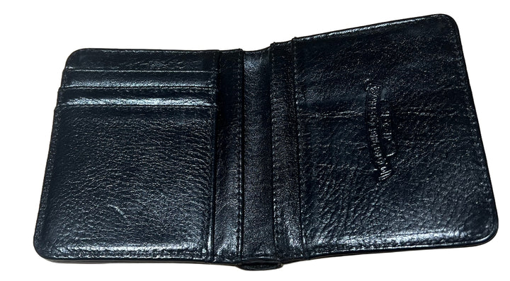Chrome Hearts 'Leather Cemetery Cross' Black Bifold Wallet