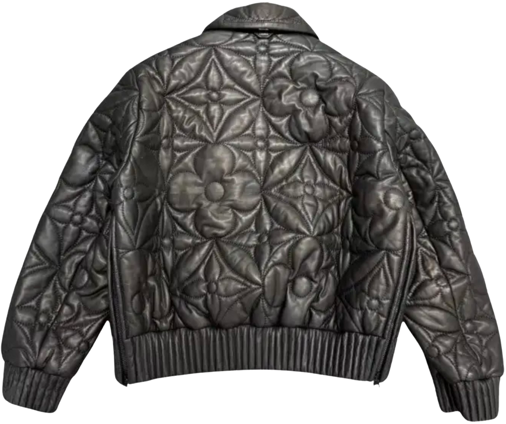 Louis Vuitton 'LVSE' Quilted Black Leather Jacket