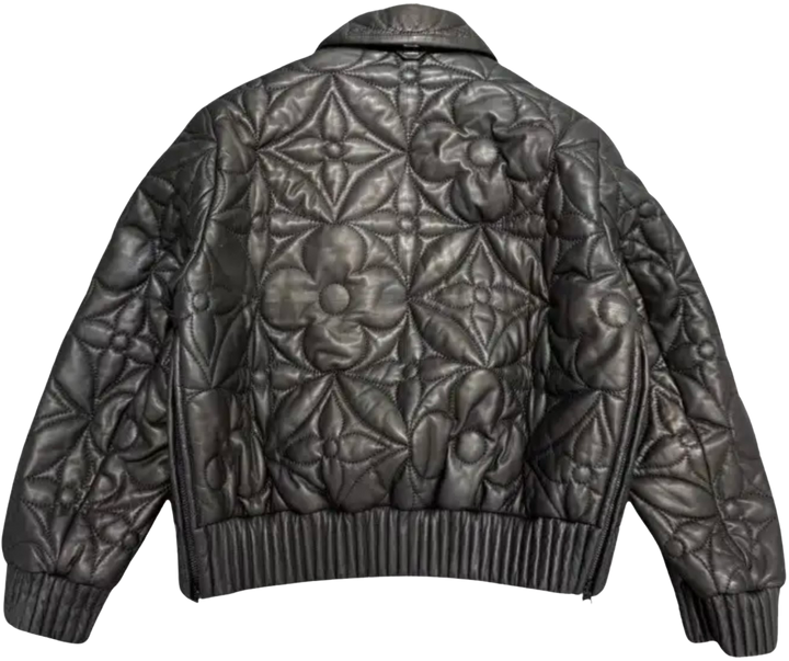 Louis Vuitton 'LVSE' Quilted Black Leather Jacket