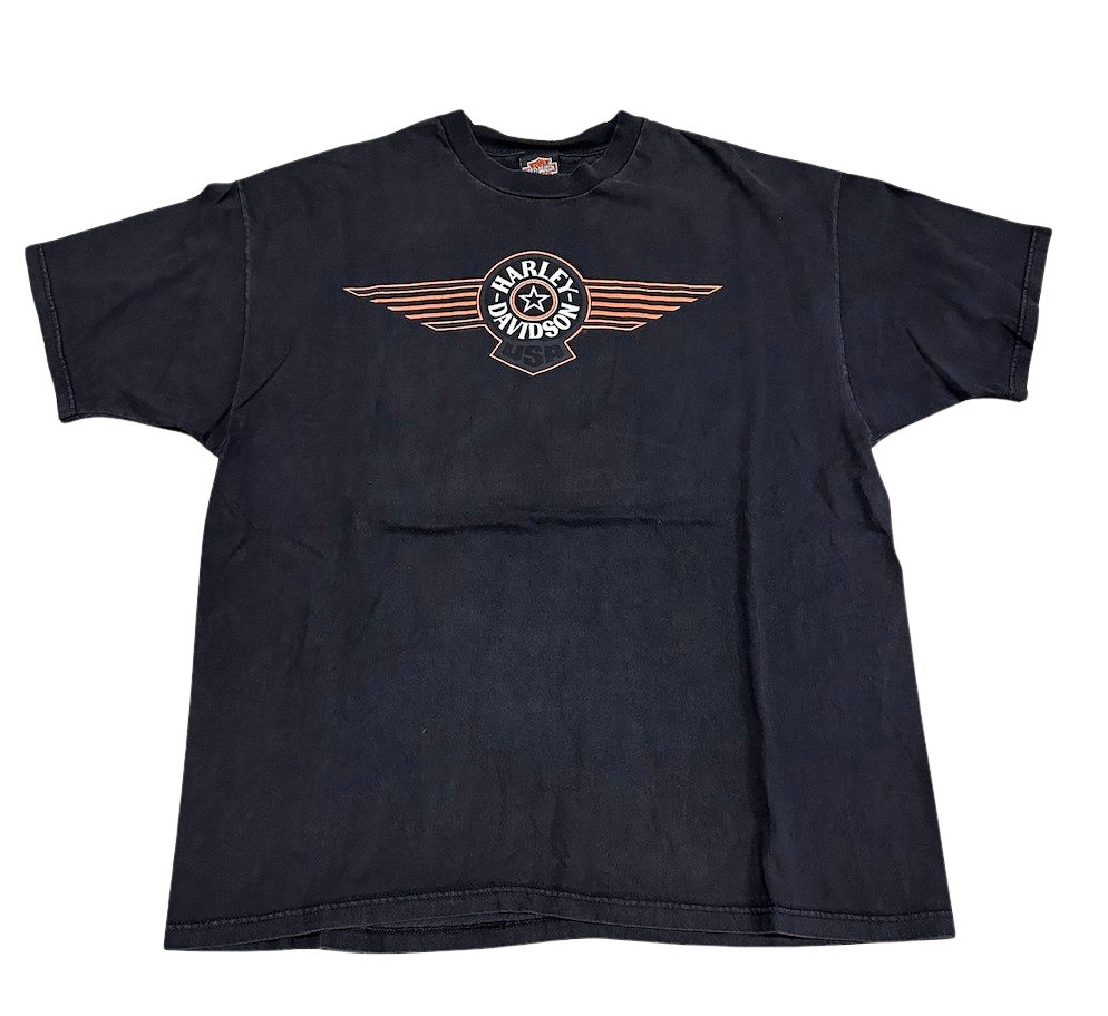 Harley Davidson 'Longhorn USA' Vintage 1998 Black Tee