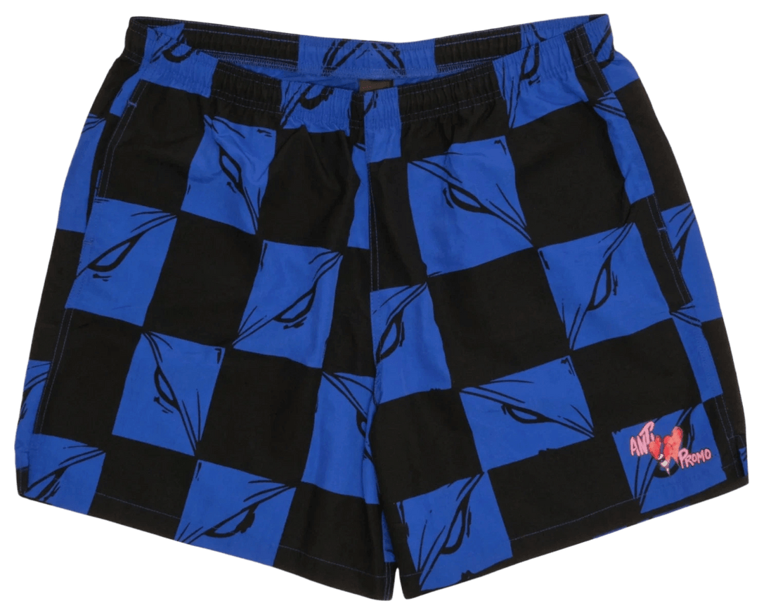 Matty Boy 'Anti-Promo 99 Eyes' Blue Nylon Shorts