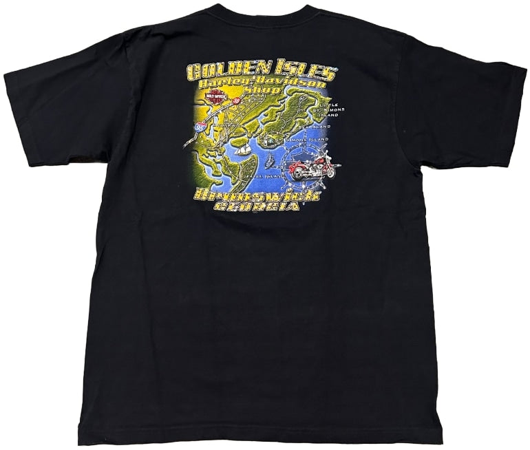 Harely Davidson 'Golden Isles' Rhinestone Vintage Tee