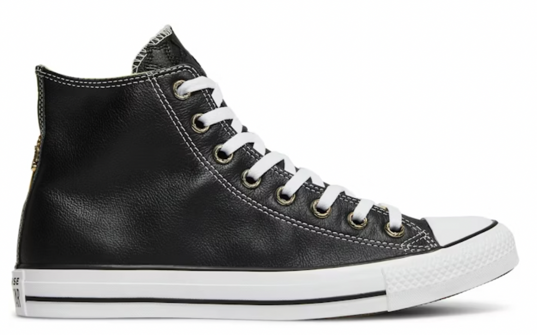 Chrome Hearts x Converse 'Embellished Cross Patch' Leather Chuck Taylor All Star Hi Top