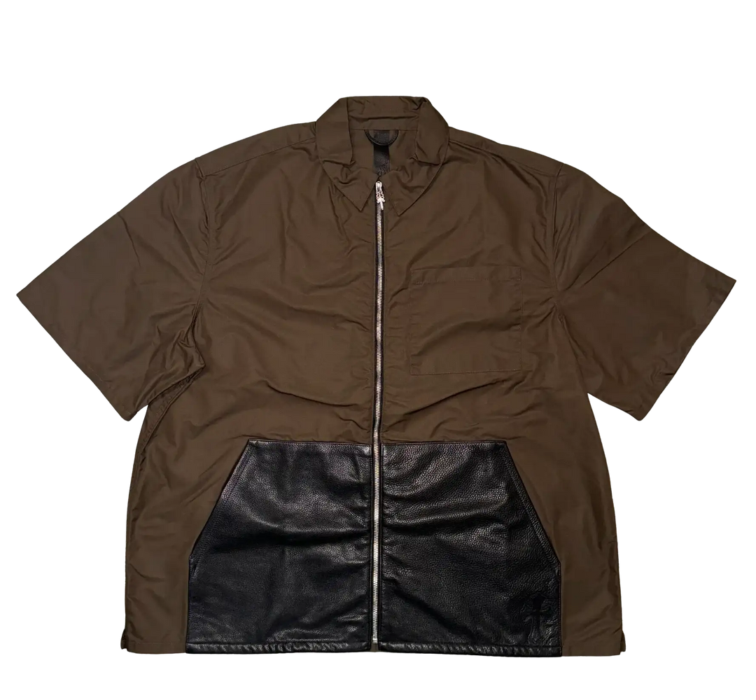 Chrome Hearts 'Brown' Nylon & Leather Double Knee Carpenter Short Chrome Hearts 'Brown' Nylon & Leather Double Knee Carpenter Short
