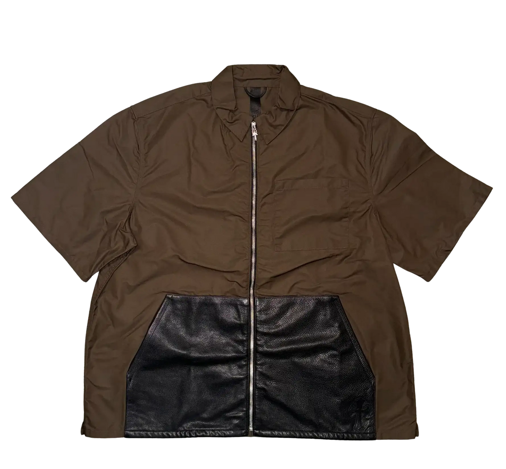 Chrome Hearts 'Brown' Nylon & Leather Double Knee Carpenter Short