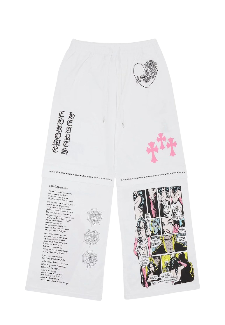 Chrome Hearts 'Deadly Doll' White Sweatpants