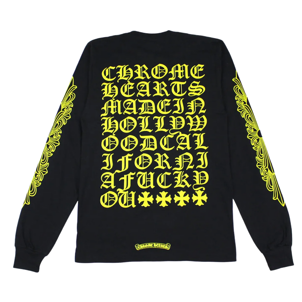 Chrome Hearts 'Made In Hollywood' Yellow Pocket Longsleeve Tee