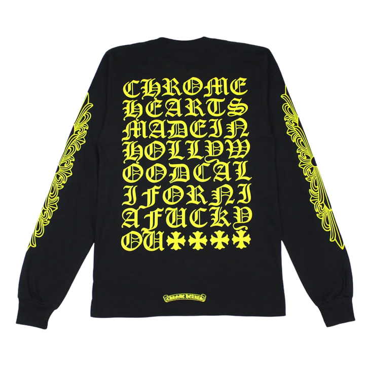 Chrome Hearts 'Made In Hollywood' Yellow Pocket Longsleeve Tee