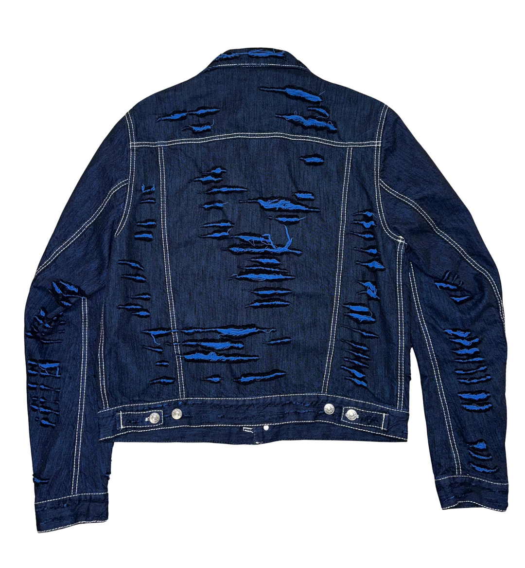 Marni 'Blue' Destroyed Jean Jacket