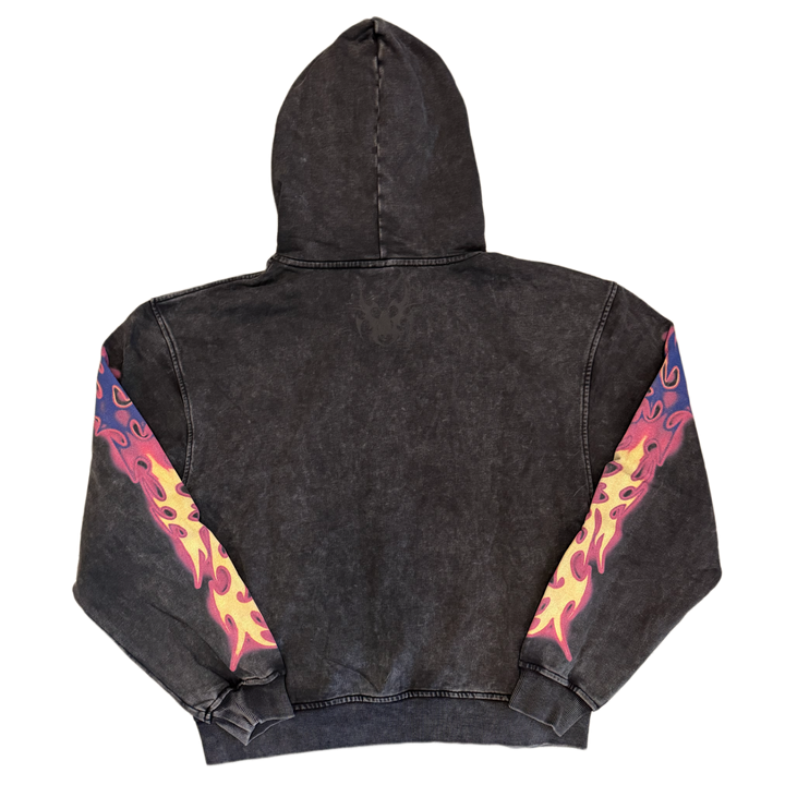 Chew Forever 'Static' Black Wash Zip-Up