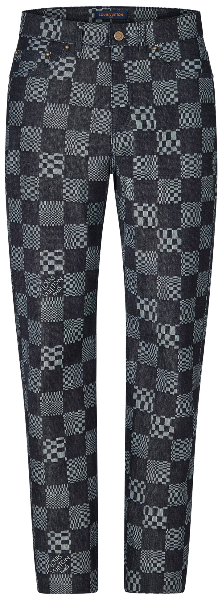 Louis Vuitton 'Distorted' Damier Jeans