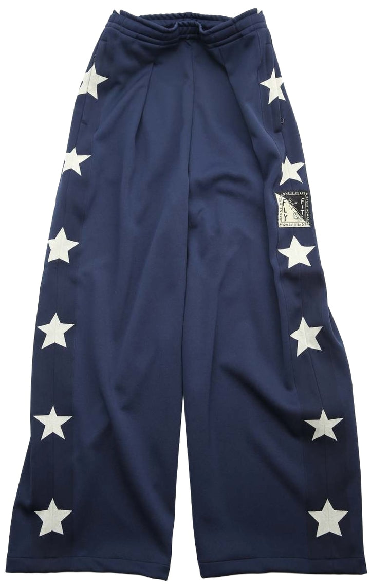 Kapital 'Navy' Smooth Jersey Stars Track Pants