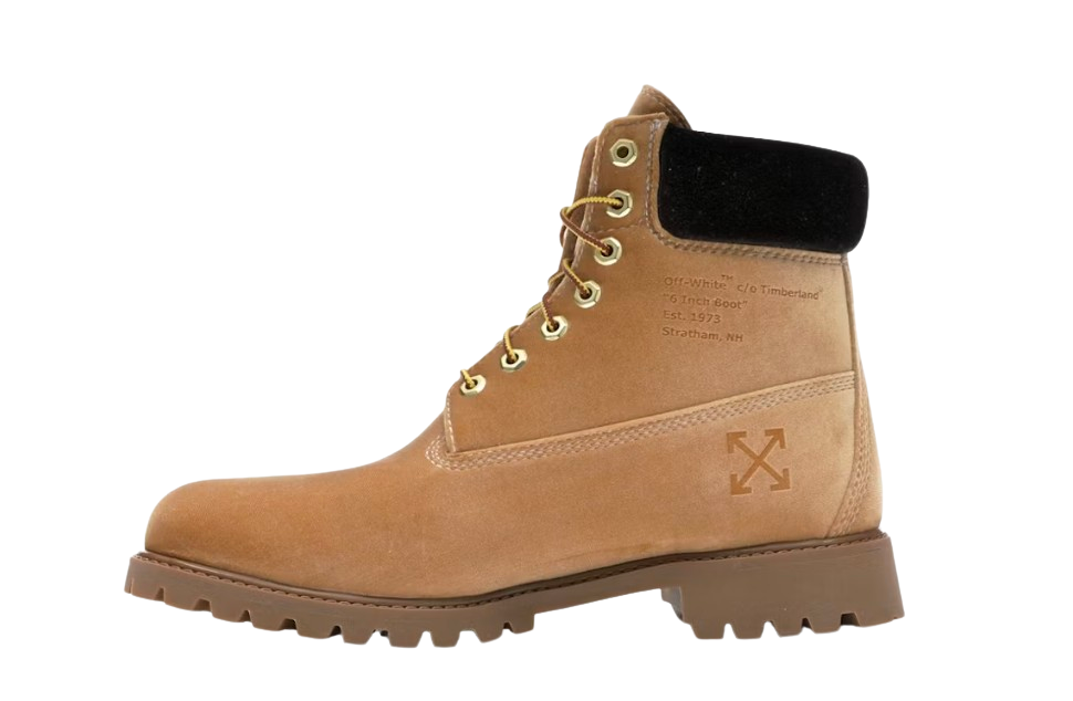 Timberland x Off White 'Wheat' Velvet Sneakers