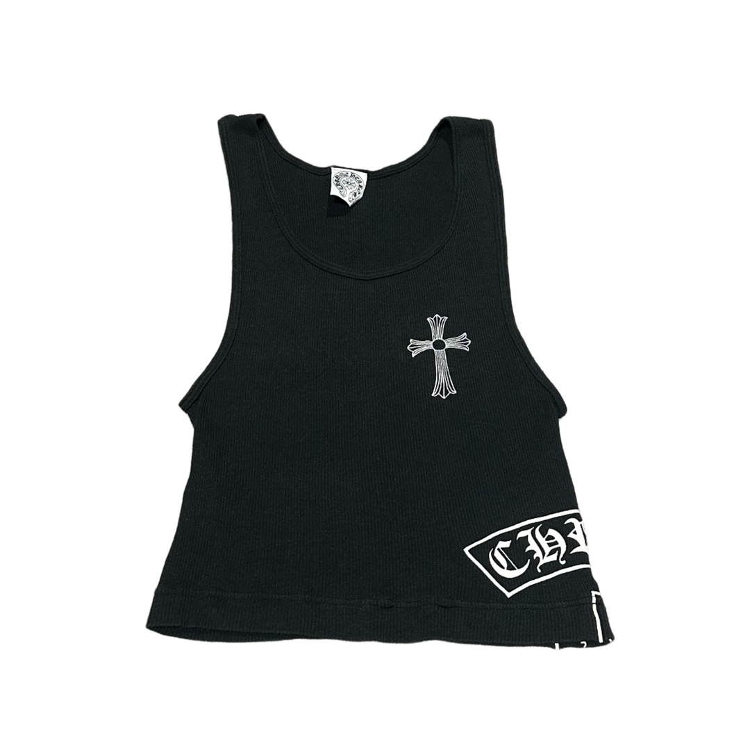 Chrome Hearts Women's 'Black' Vintage T Bar Cross Cropped Tee
