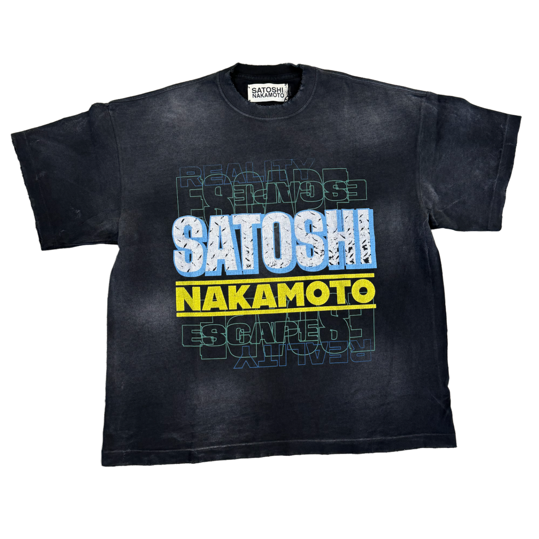 Satoshi Nakamoto 'Escape Reality' Black Tee
