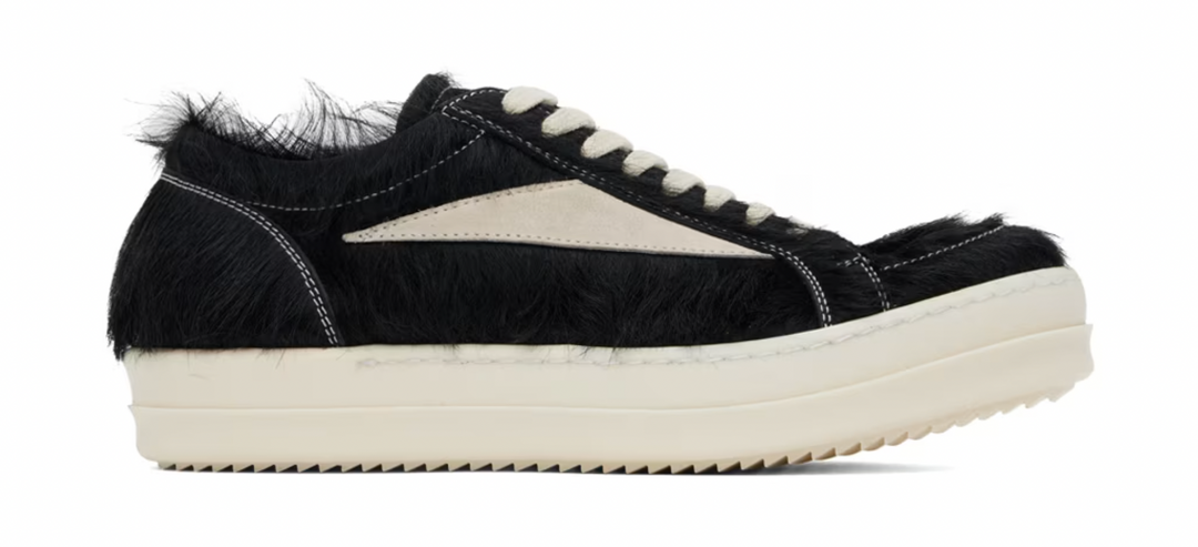 Rick Owens 'Black' Pony Hair Vintage Sneaks