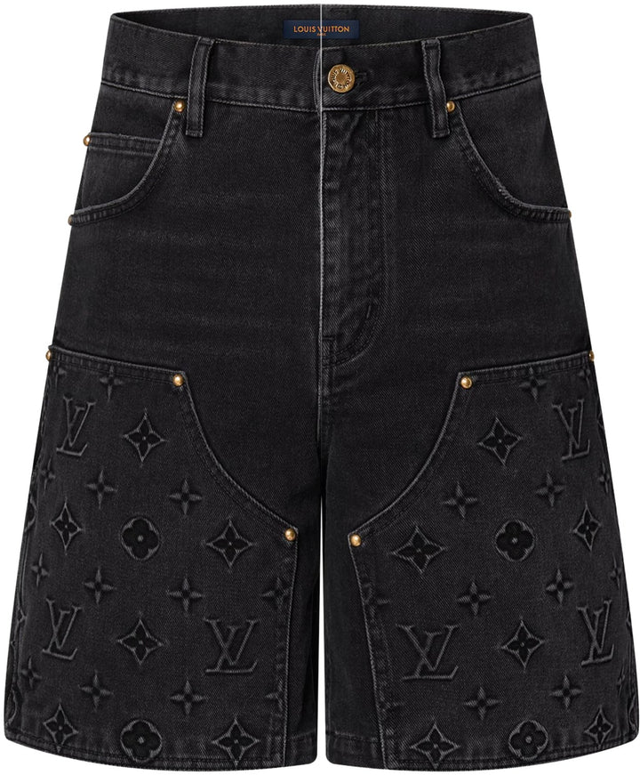 Louis Vuitton 'Black' Carpenter Denim Shorts