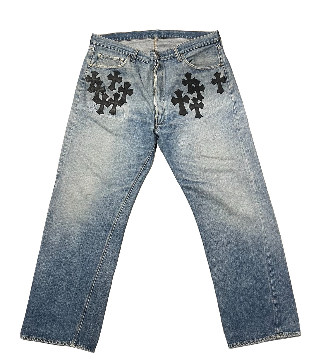 Chrome Hearts 'Light Wash' 20 Patch Jeans
