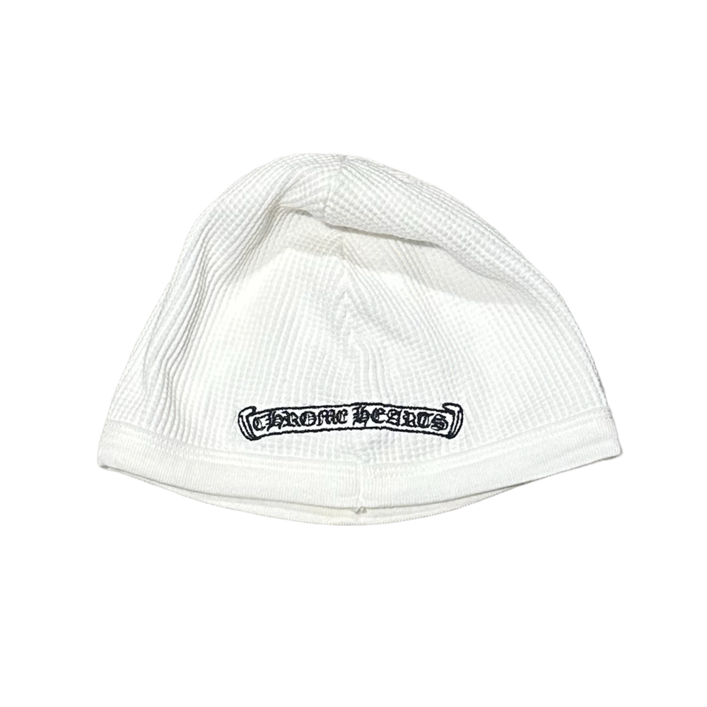 Chrome Hearts 'White' Vintage Embroidered Cross Thermal Beanie