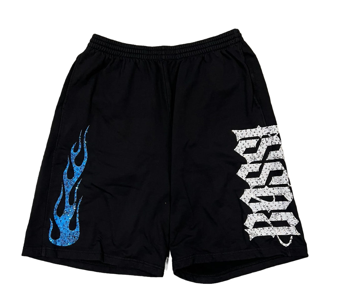 Bossi 'Blue Flame' Black Shorts