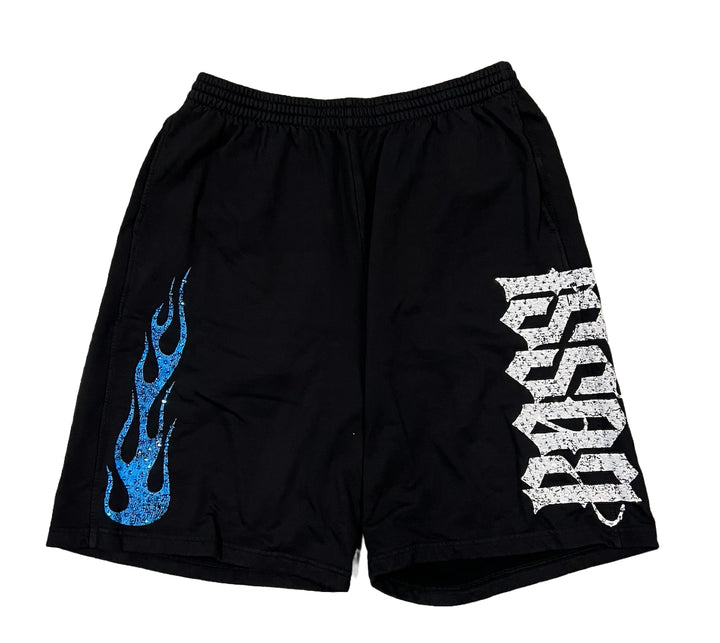 Bossi 'Blue Flame' Black Shorts