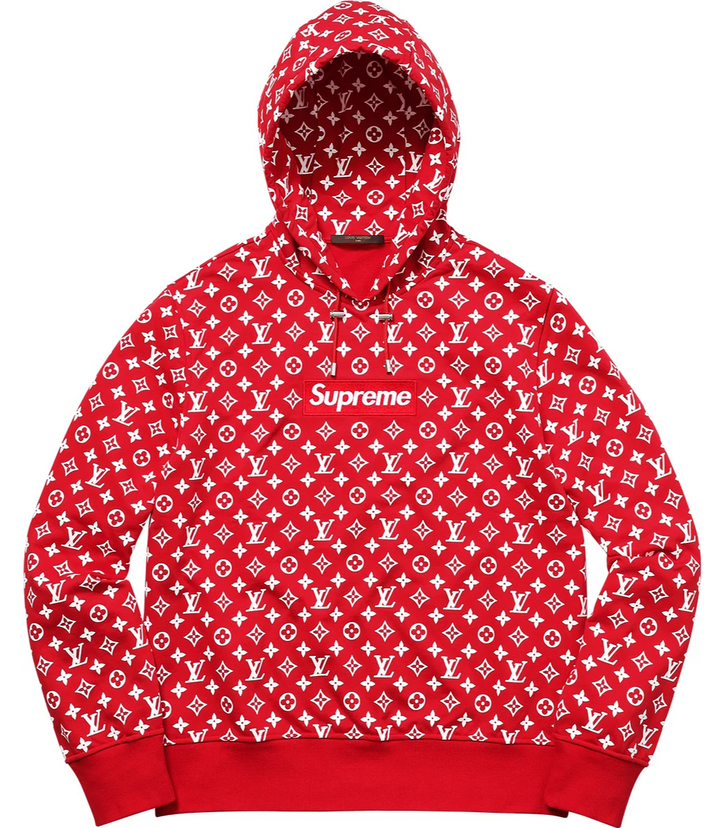 Supreme x Louis Vuitton 'Box Logo' Red Hoodie