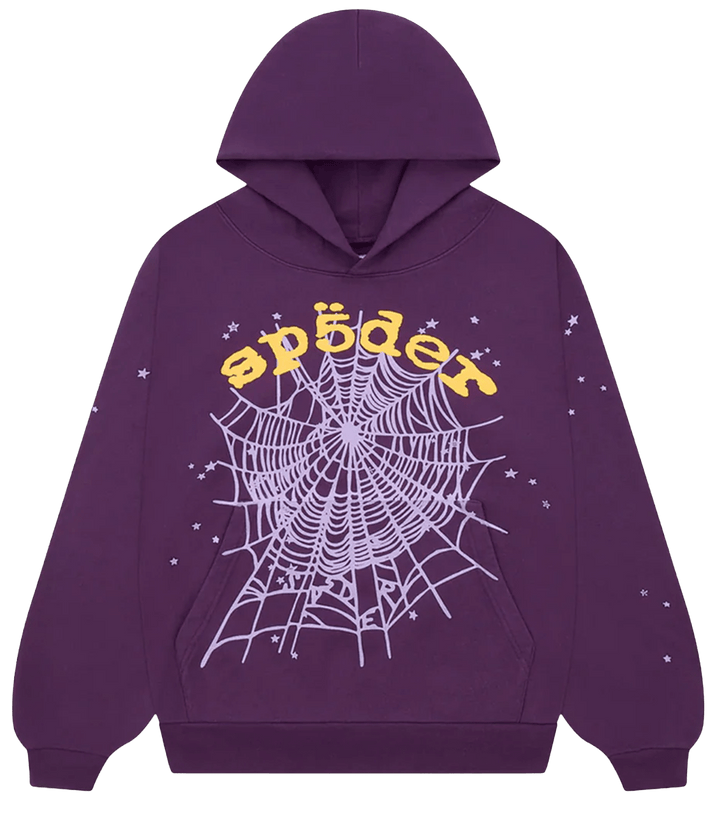 Sp5der Star OG Web Hoodie Purple