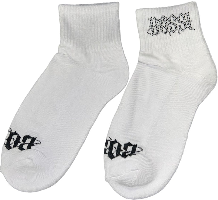 Bossi 'Pure Black' Rhinestone Socks