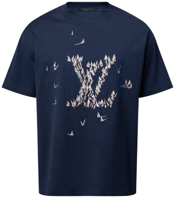 Louis Vuitton 'Boats' Embroidered Tee