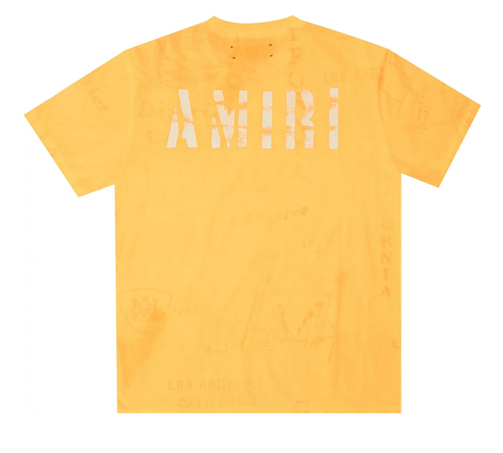 Amiri Tee 'Distressed Orange'