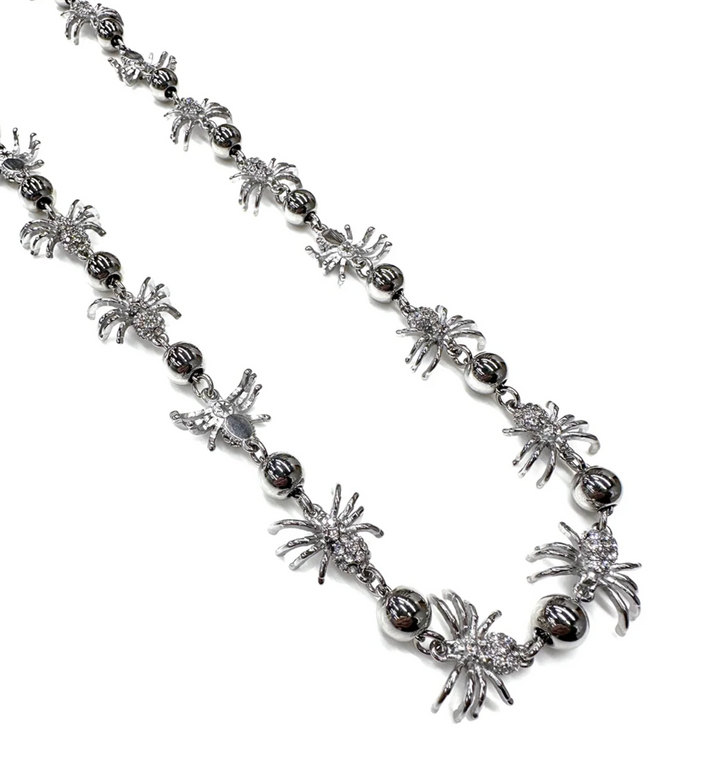 Starchain World 'Ice Spider' 26.5in Silver Wallet Chain