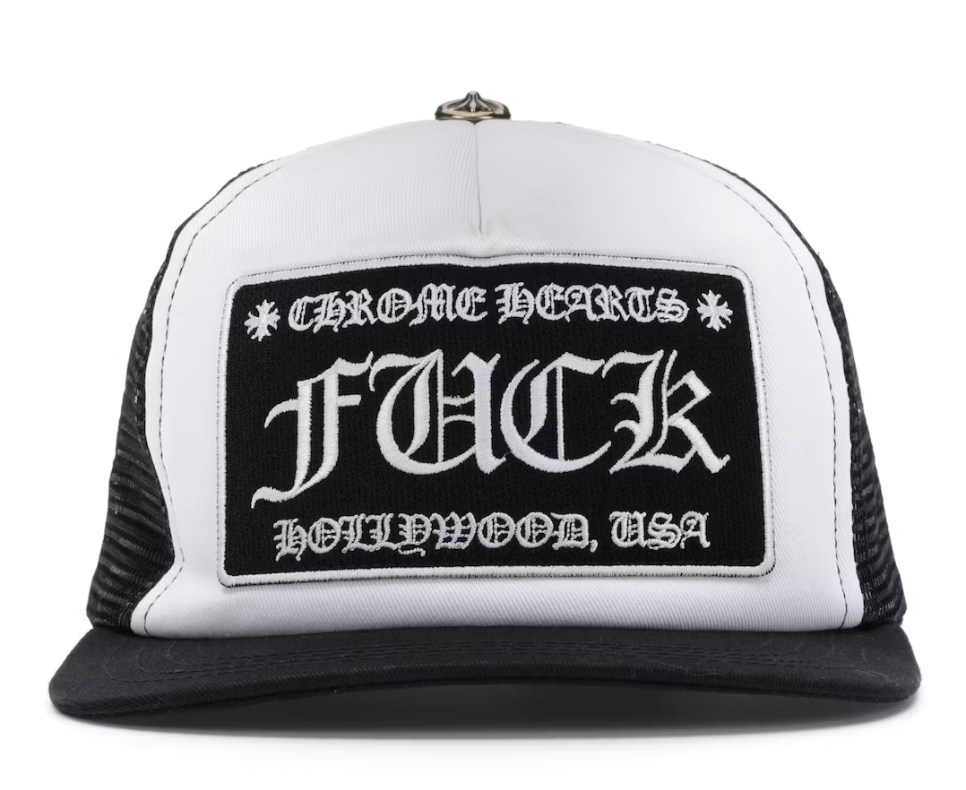 Chrome Hearts 'FUCK Hollywood' Trucker Hat Black/White