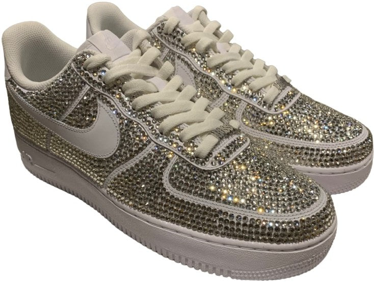 Bossi 'White' Rhinestone Air Force 1