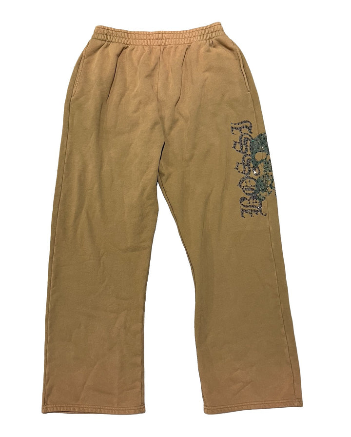 Bossi 'Green and Tan' Rhinestone Sweatpants