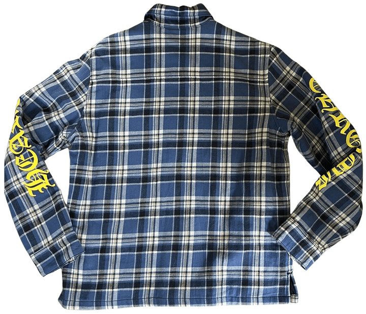 Chrome Hearts 'Yellow Logo' Blue Plaid Flannel Jacket
