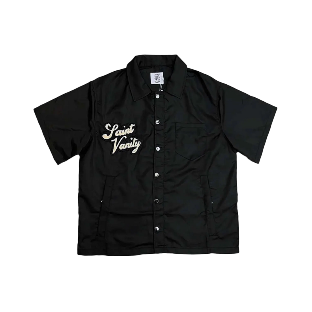Saint Vanity 'Black' Nylon Button Up Top