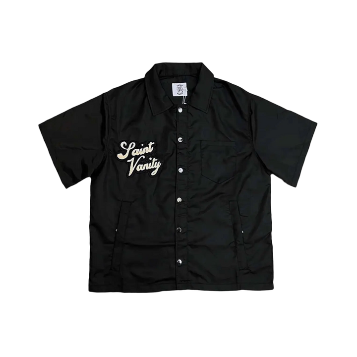 Saint Vanity 'Black' Nylon Button Up Top