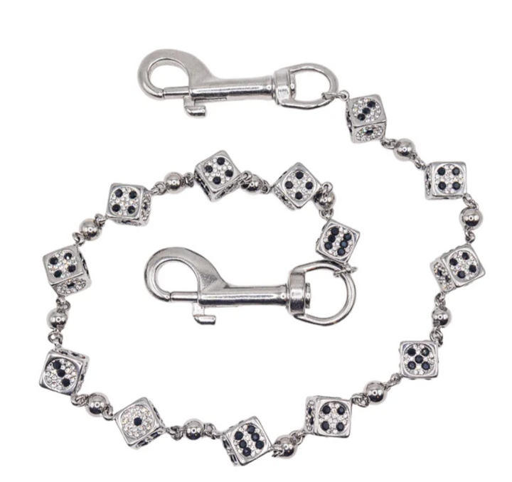 Starchain World 'Dice' 26.5in Silver Wallet Chain