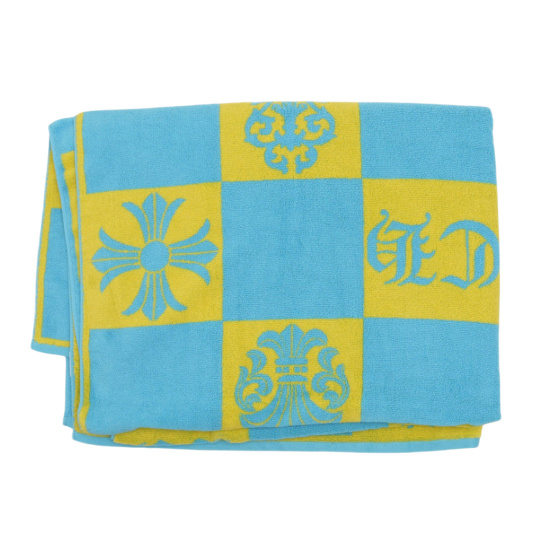 Chrome Hearts 'Blue/Yellow Checkerboard'  Beach Towel