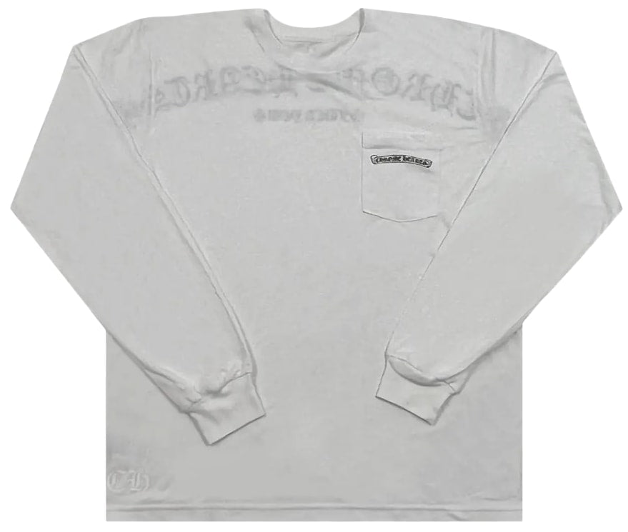 Chrome Hearts 'White' Fuck You Logo Longsleeve Pocket Tee