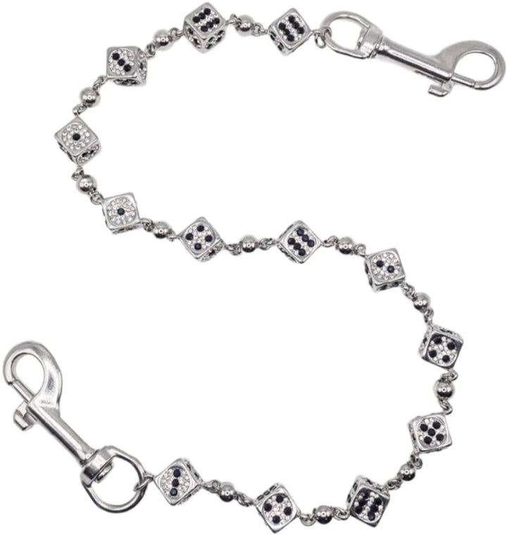 Starchain World 'Dice' 26.5in Silver Wallet Chain
