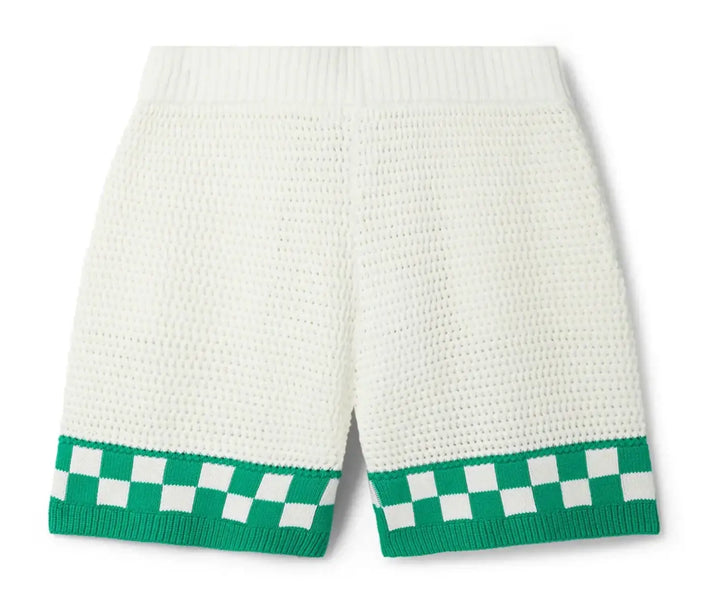 Casablanca 'Green Checker' Knit Shorts
